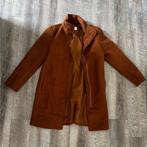 Old Navy Camel Brown Wool-Blend Coat